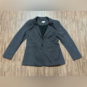Loft Herringbone Knit Modern Blazer